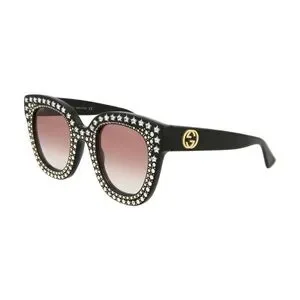 Gucci Hollywood Forever Acetate Crystal Stars Cat Eye Sunglasses GG0116S Black Gucci | Accessories | Gucci Hollywood Forever Acetate  main image 3